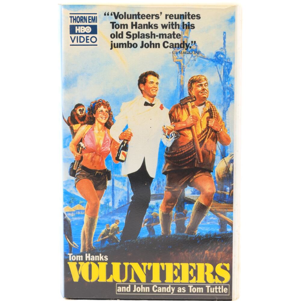 Tom Hanks Volunteers 1985 Thorn EMI HBO Movie | VHS Tape